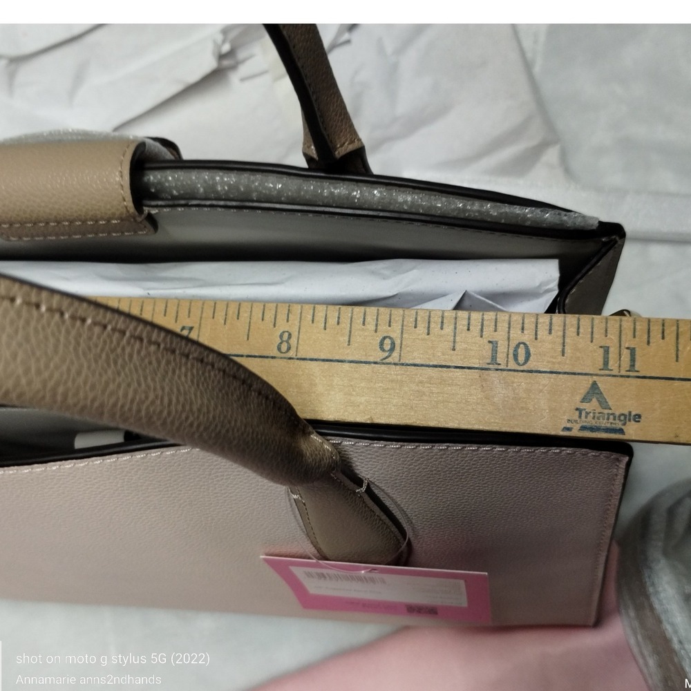 Kate Spade Voyage Medium Satchel Pale Dogwood Colorblock Leather Bag K7734 NEW - Picture 5 of 13